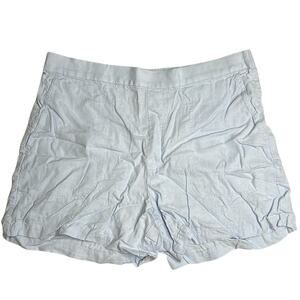 Banana Republic Pull On Linen Blend Baby Blue Elastic Waist Flowy Shorts ST1